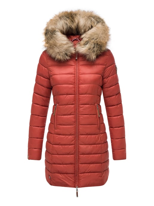 Chaqueta Marikoo Rose para mujer con diseño acolchado y cuello de pelo sintético desmontable - Image 2