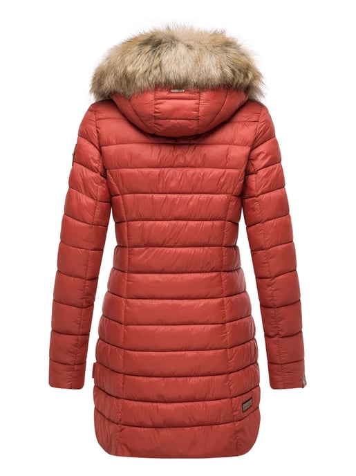 Chaqueta Marikoo Rose para mujer con diseño acolchado y cuello de pelo sintético desmontable - Image 5