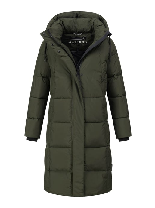 Abrigo acolchado largo de invierno Marikoo Tabiaa XVI para mujer con capucha y forro polar - Image 1