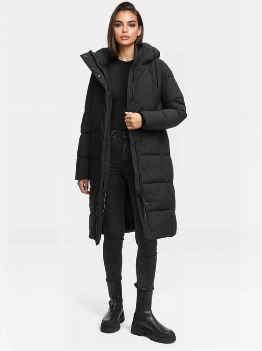 Abrigo acolchado largo de invierno Marikoo Tabiaa XVI para mujer con capucha y forro polar - Image 6