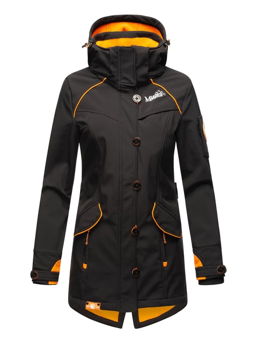 Marikoo chaqueta softshell mujer – Soulinaa, impermeable con capucha desmontable - Image 2