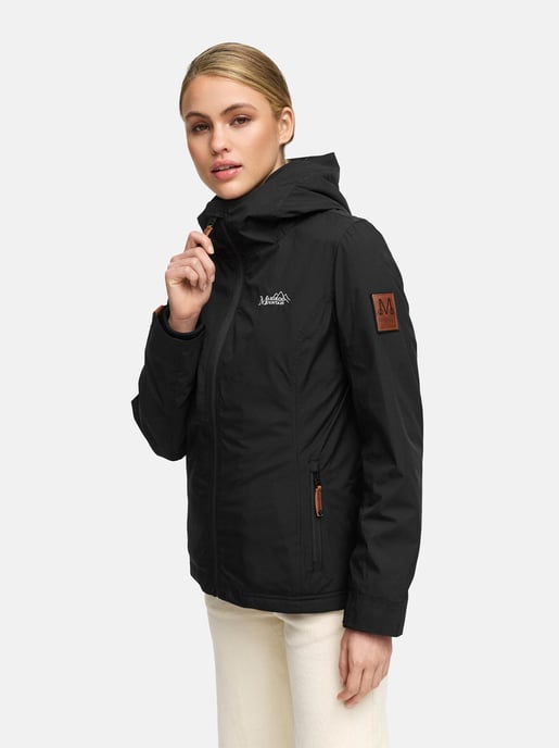 Chaqueta de entretiempo Marikoo Erdbeere para mujer con doble cuello y forro polar - Image 4
