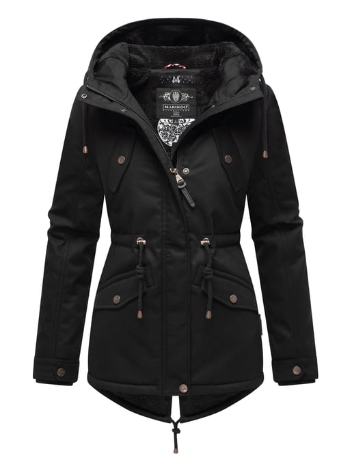 Chaqueta de invierno Marikoo Manolya para mujer con exterior de algodón y forro de borreguito - Image 1