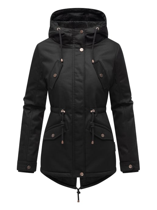 Chaqueta de invierno Marikoo Manolya para mujer con exterior de algodón y forro de borreguito - Image 2