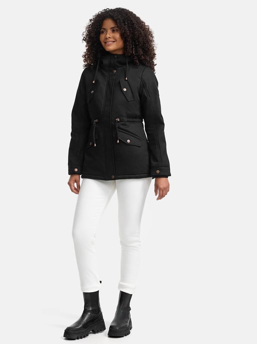 Chaqueta de invierno Marikoo Manolya para mujer con exterior de algodón y forro de borreguito - Image 6