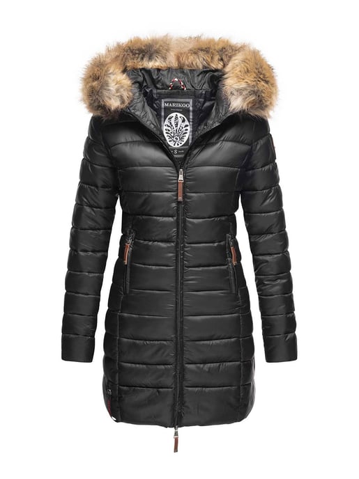 Chaqueta Marikoo Rose para mujer con diseño acolchado y cuello de pelo sintético desmontable - Image 1