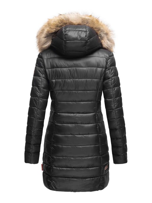 Chaqueta Marikoo Rose para mujer con diseño acolchado y cuello de pelo sintético desmontable - Image 3