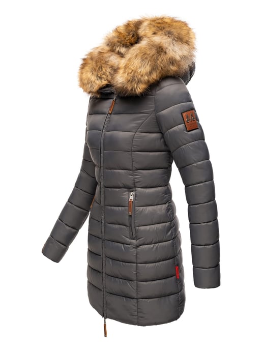 Chaqueta Marikoo Rose para mujer con diseño acolchado y cuello de pelo sintético desmontable - Image 3