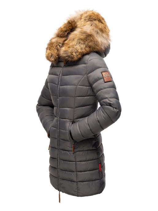 Chaqueta Marikoo Rose para mujer con diseño acolchado y cuello de pelo sintético desmontable - Image 5
