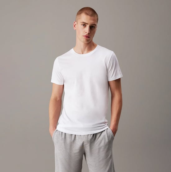 Calvin Klein Paquete de 3 Camisetas para Hombre 100% Algodón Negro/Gris Jaspeado/Blanco - Image 6