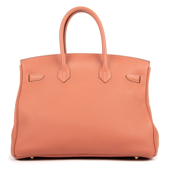 Hermès Birkin 35 en Crevette Piel de becerro - Image 4