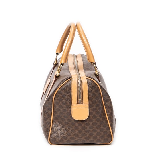 Celine Vintage Small Boston en Marrón/Beige Lona recubierta - Image 3