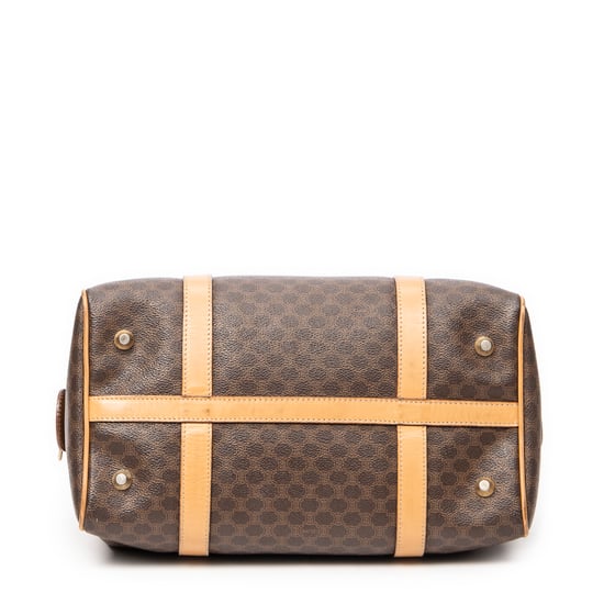 Celine Vintage Small Boston en Marrón/Beige Lona recubierta - Image 6