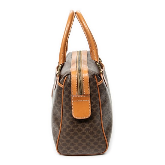 Celine Vintage Small Boston  en Marrón Lona recubierta - Image 3