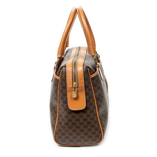 Celine Vintage Small Boston  en Marrón Lona recubierta - Image 4