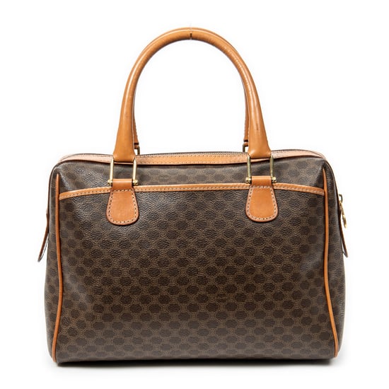 Celine Vintage Small Boston  en Marrón Lona recubierta - Image 5