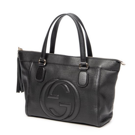 Gucci Soho Tassel Tote en Negro Piel de becerro - Image 2
