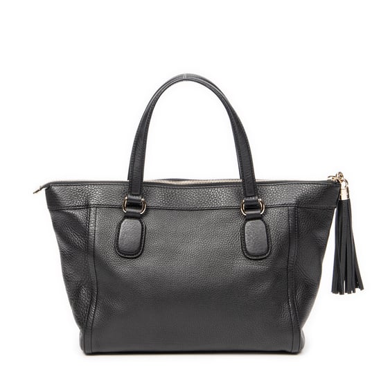 Gucci Soho Tassel Tote en Negro Piel de becerro - Image 5