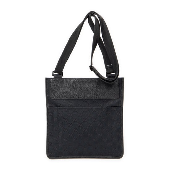 Gucci Small Flat Messenger  en Negro Lienzo - Image 5