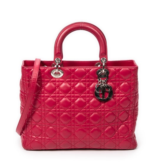 Dior Large Lady Dior Zip en Fucsia Profundo Piel de becerro - Image 1