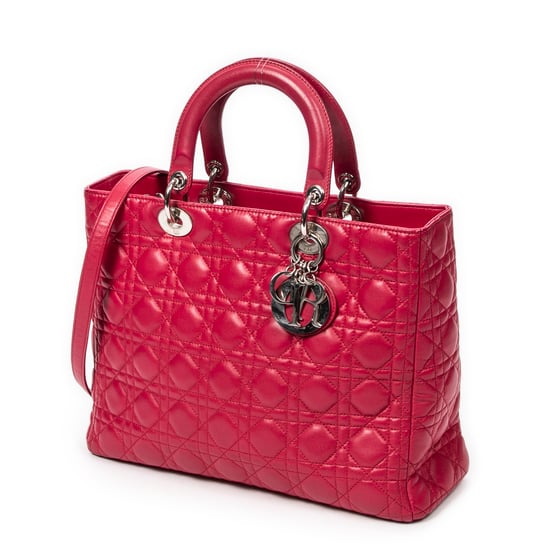 Dior Large Lady Dior Zip en Fucsia Profundo Piel de becerro - Image 2