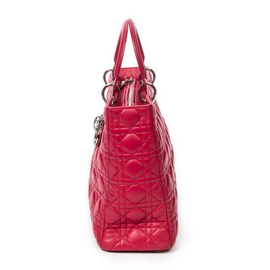 Dior Large Lady Dior Zip en Fucsia Profundo Piel de becerro - Image 3