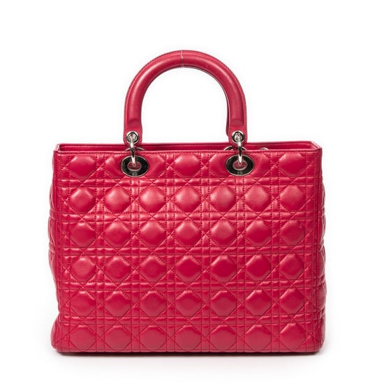 Dior Large Lady Dior Zip en Fucsia Profundo Piel de becerro - Image 5