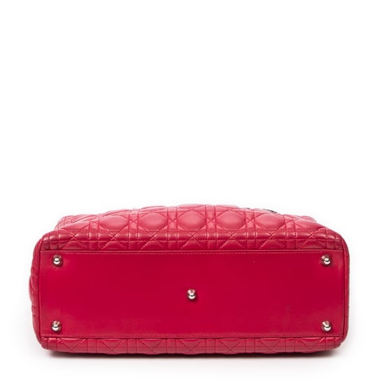 Dior Large Lady Dior Zip en Fucsia Profundo Piel de becerro - Image 6