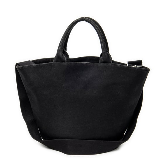 Prada Canapa Shopping Tote en Negro Lienzo - Image 5