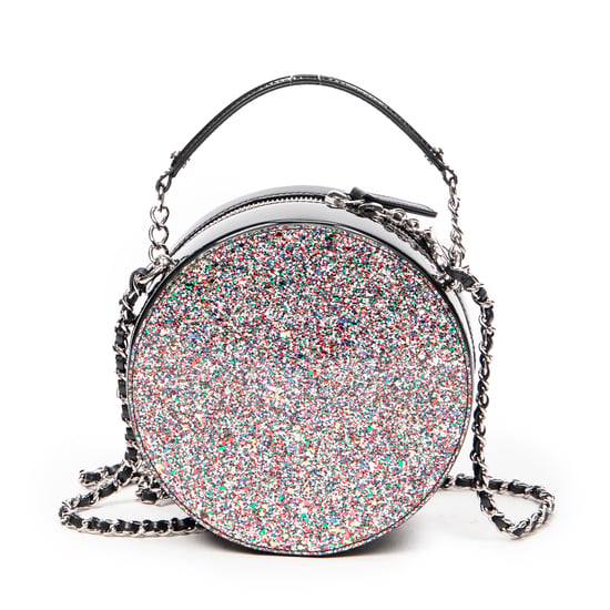 Chanel CC Round Glitter Chain Crossbody en Negro/Muticolor Piel de becerro - Image 1