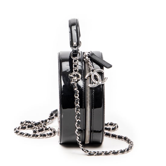 Chanel CC Round Glitter Chain Crossbody en Negro/Muticolor Piel de becerro - Image 3