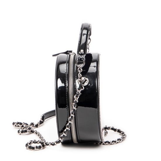 Chanel CC Round Glitter Chain Crossbody en Negro/Muticolor Piel de becerro - Image 4