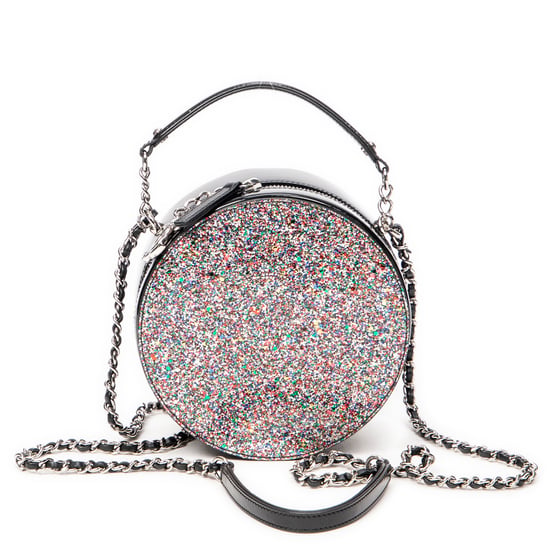 Chanel CC Round Glitter Chain Crossbody en Negro/Muticolor Piel de becerro - Image 5