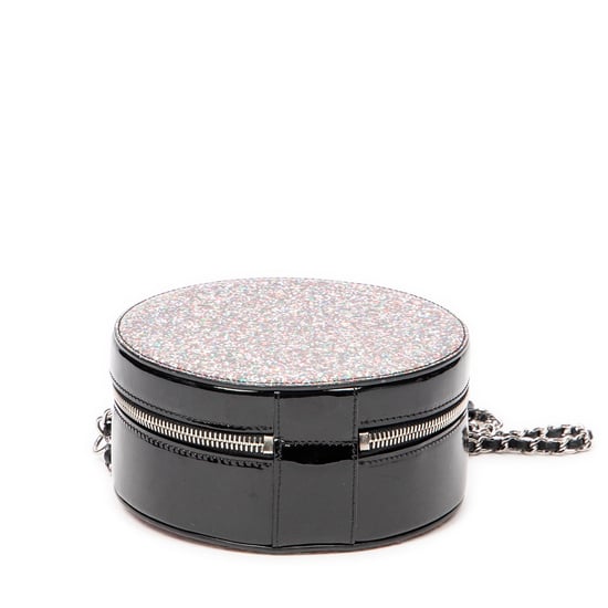 Chanel CC Round Glitter Chain Crossbody en Negro/Muticolor Piel de becerro - Image 6