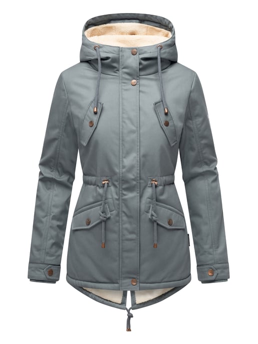 Chaqueta de invierno Marikoo Manolya para mujer con exterior de algodón y forro de borreguito - Image 2