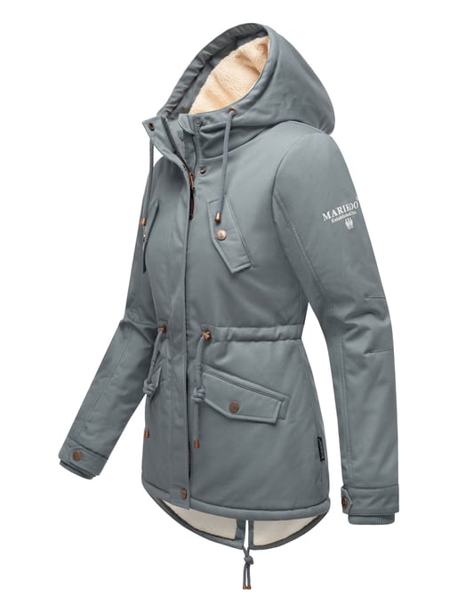 Chaqueta de invierno Marikoo Manolya para mujer con exterior de algodón y forro de borreguito - Image 3