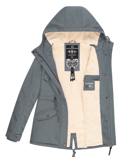 Chaqueta de invierno Marikoo Manolya para mujer con exterior de algodón y forro de borreguito - Image 5