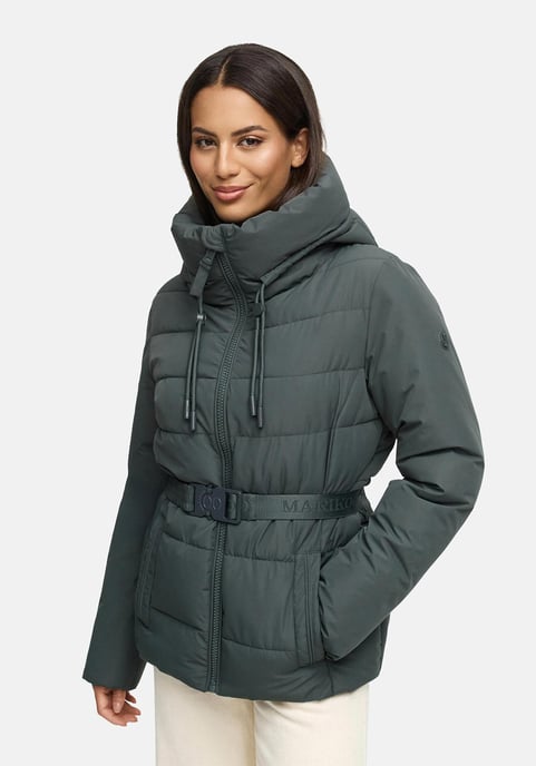 Chaqueta de invierno Marikoo Himee para mujer con cinturón y bolsillos magnéticos - Image 5