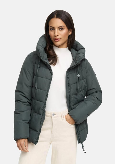 Chaqueta de invierno Marikoo Himee para mujer con cinturón y bolsillos magnéticos - Image 6