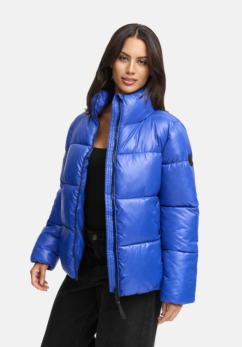 Chaqueta de invierno Marikoo Hazalee para mujer estilo puffer con acabado brillante - Image 5