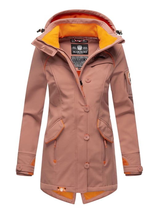 Marikoo chaqueta softshell mujer – Soulinaa, impermeable con capucha desmontable - Image 1