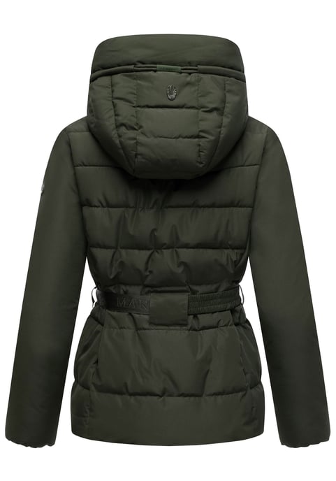 Chaqueta de invierno Marikoo Himee para mujer con cinturón y bolsillos magnéticos - Image 3