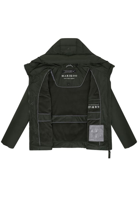 Chaqueta de invierno Marikoo Himee para mujer con cinturón y bolsillos magnéticos - Image 4
