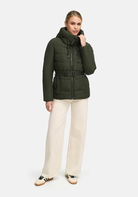 Chaqueta de invierno Marikoo Himee para mujer con cinturón y bolsillos magnéticos - Image 5
