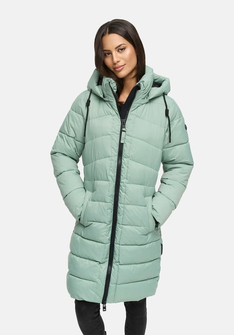 Abrigo de invierno Marikoo Kaltnäschen para mujer con capucha desmontable - Image 5