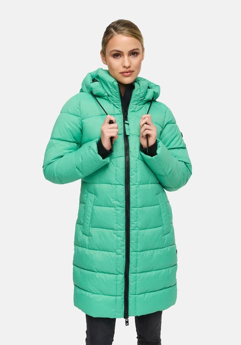 Abrigo de invierno Marikoo Kaltnäschen para mujer con capucha desmontable - Image 5