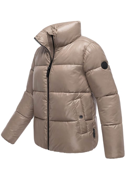 Chaqueta de invierno Marikoo Hazalee para mujer estilo puffer con acabado brillante - Image 2