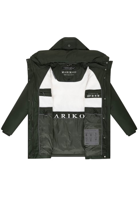 Chaqueta de invierno Marikoo Delilah para mujer con forro polar y cintura ajustable - Image 4