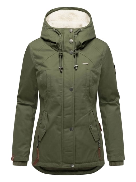 Chaqueta de invierno Marikoo para mujer con capucha y forro de borreguito - Image 2