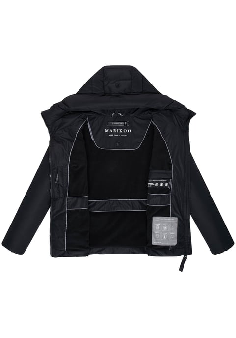 Chaqueta de invierno Marikoo Himee para mujer con cinturón y bolsillos magnéticos - Image 4